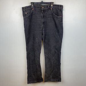 Vintage Levis 517 Boot Cut Jeans Mens 36x30 Black Denim Orange Tab USA 90s
